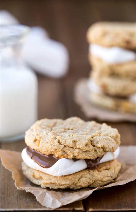 Fluffernutter Sandwich Cookies - I Heart Eating