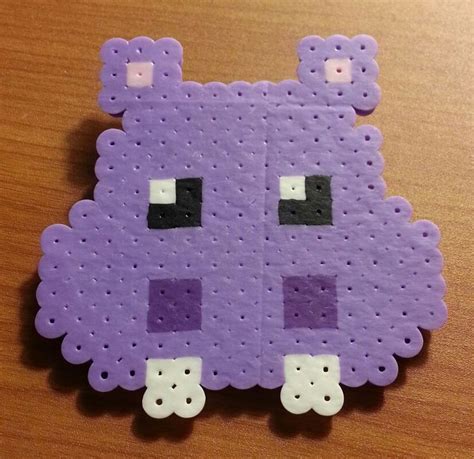 Purple Hippo Perler Beads Easy Perler Bead Patterns Perler Beads Designs Perler Bead Patterns