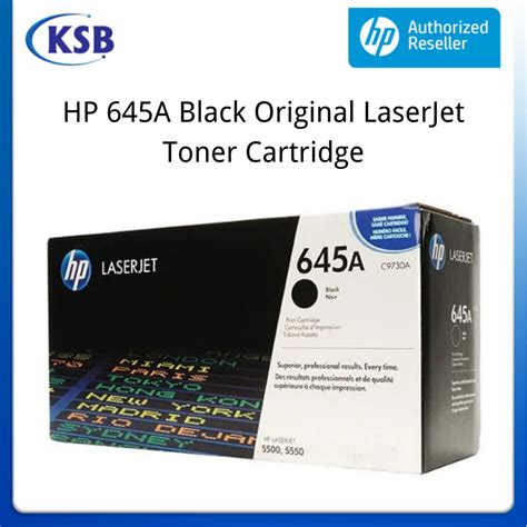 HP 645A Black Original LaserJet Toner Cartridge C9730A Shopee