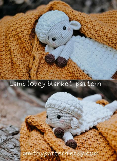 Lamb Lovey Blanket The Playful Security Blanket Lamb Crochet Pattern