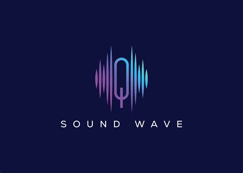 Minimalist Letter Q Sound Wave Logo Modern Sound Wave Logo Q Music