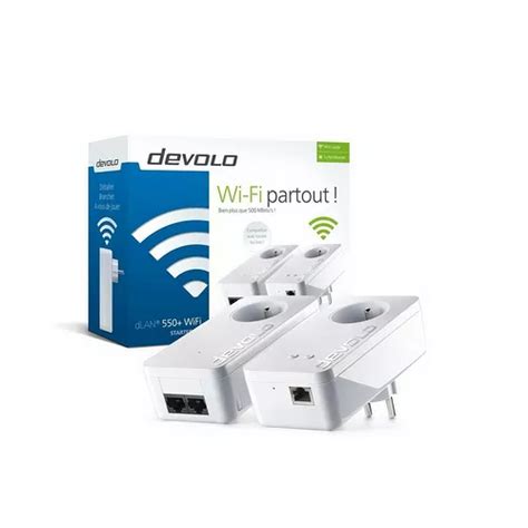 Pack De 2 Adaptateurs CPL Devolo DLAN 550 WiFi Starter Kit CPL CPL