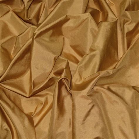 Dark Gold Tissue Taffeta 100 Silk Fabric By The Yard 44 Wide Ts