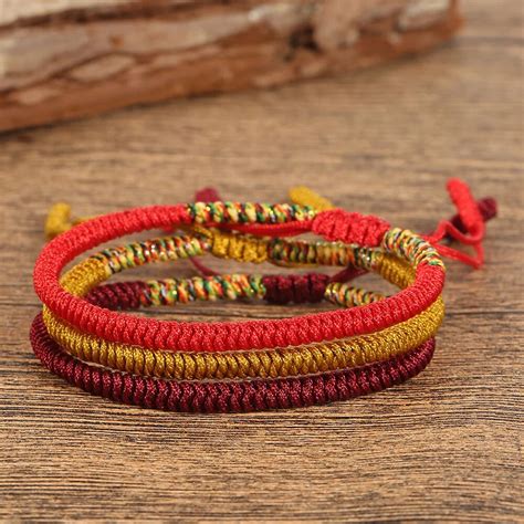 Handmade-Multi-Color-Bracelet-Tibetan-Buddhist-Braided-Bracelet-Knot ...