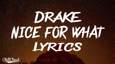 Drake Nice For What Lyric Lyrics Video YouTube