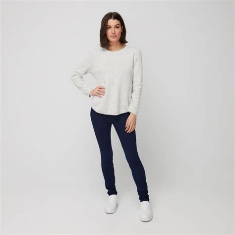 Khoko Collection Womens Star Jumper Light Grey Marle