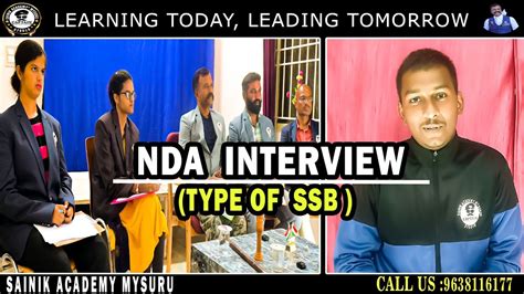 Nda Interview Type Of Ssb Best Nda Coaching Center In India Youtube