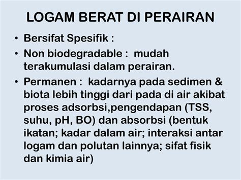 Solution Pencemaran Logam Berat Di Perairan Pdf Studypool