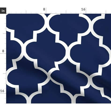 Navy Quatrefoil Pattern