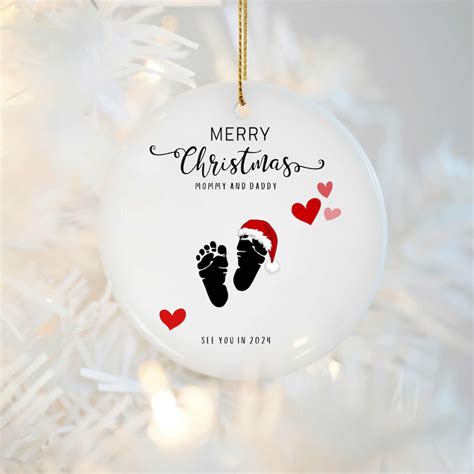 Merry Christmas Mommy And Daddy See You In Ornament Pregnancy