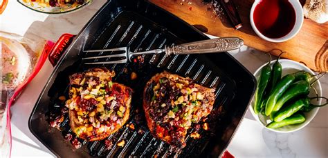 Grilled Pork Porterhouse With Cherry Salsa Recipe