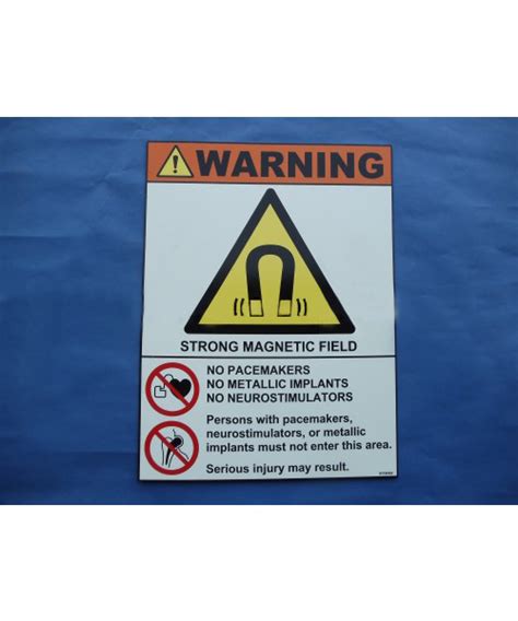 Ge Mri Strong Magnetic Field Warning Sign Pn 5116163 Pm Imaging Management