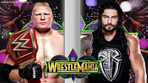 Wwe 2k18 Brock Lesnar Vs Roman Reigns Wrestlemania 34 Universal