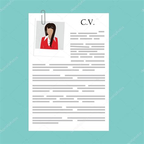 Curriculum vitae con foto Stock Vector by ©viktorijareut 97796354 