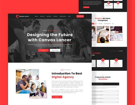 Free Digital Agency Uiux Landing Page Design Figma