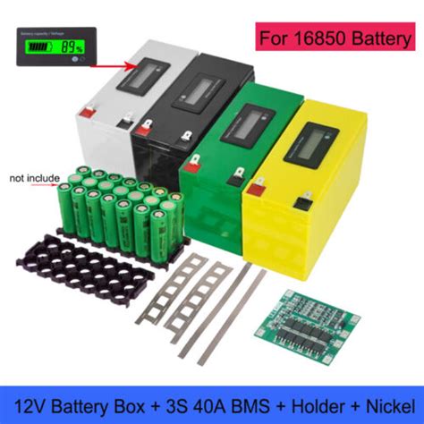 12v 3s 7p 40a Li Ion Battery Pack Power Display Box Holder For 18650 Aa Case Ebay