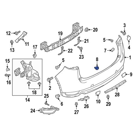 Mazda Oe Dfr Rear Bumper Cover Bracket