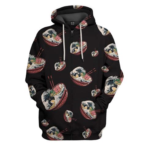 The Great Wave Of Ramen Custom Hoodie Apparel Gear Fandom