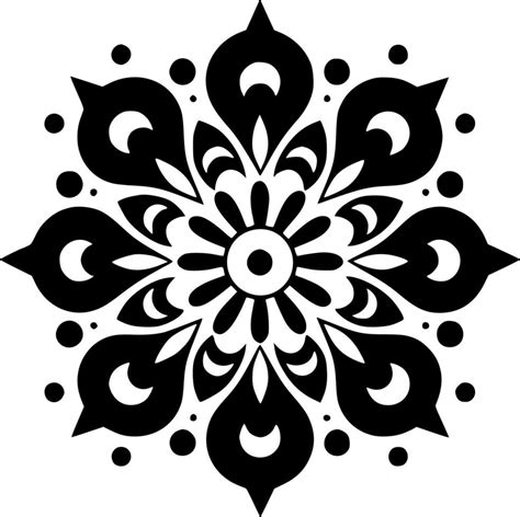 Mandala Black And White Vector Illustration 24565204 Vector Art At