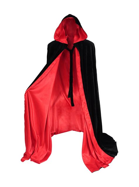 Black Hooded Cloak For Men