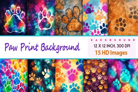 Paw Print Background Graphic by Design Hut · Creative Fabrica