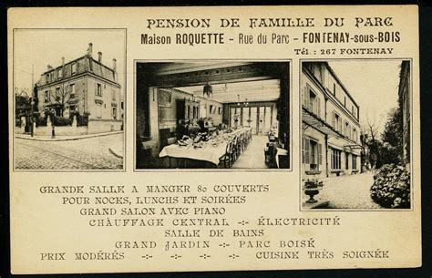 Fontenay Sous Bois Pension De Famille Du Parc Maison Roquette Rue