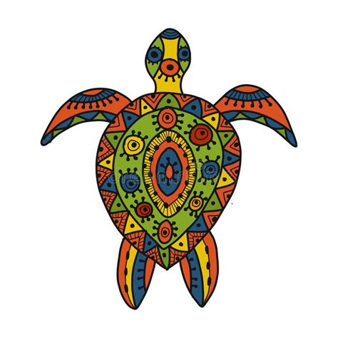 Tortue Fleurie Zentangle Pour Votre Conception Illustration De Vecteur