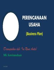 Bab 9 Perencanaan Usaha Pdf PERENCANAAN USAHA Business Plan