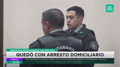 Quedó con arresto domiciliario Menor que poseía bombas fue imputado