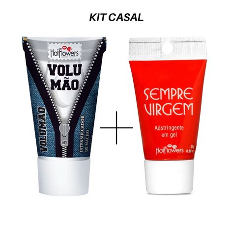 Kit Casal Lubrificante Adstringente Volumão Sempre Virgem Oferta Sex