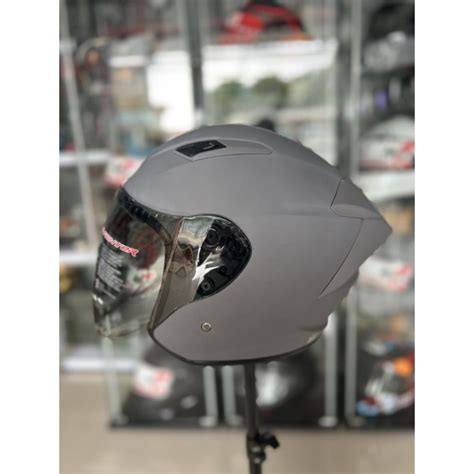 Jual HELM NHK R1 ELITE SOLID NMAX WARNA GREY DOFF FREE STICKER VISOR