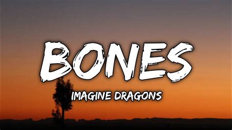 Imagine Dragons Bones Lyrics Youtube