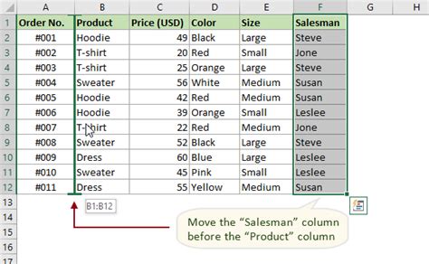 5 métodos para mover columnas en Excel Tutorial paso a paso