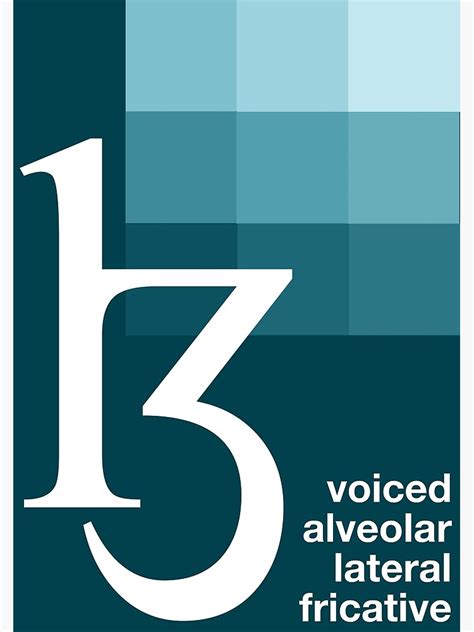 Ipa ɮ Voiced Alveolar Lateral Fricative Poster Sticker Poster For Sale By Dumpingcore Redbubble