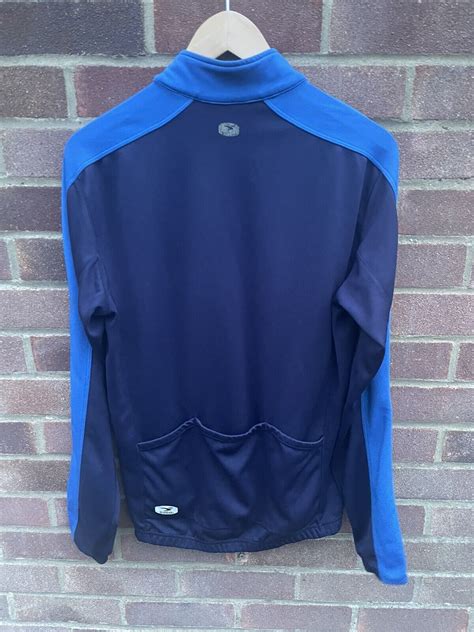 Sugoi Blue Cycling Jersey Long Sleeve Full Zip Large Ebay