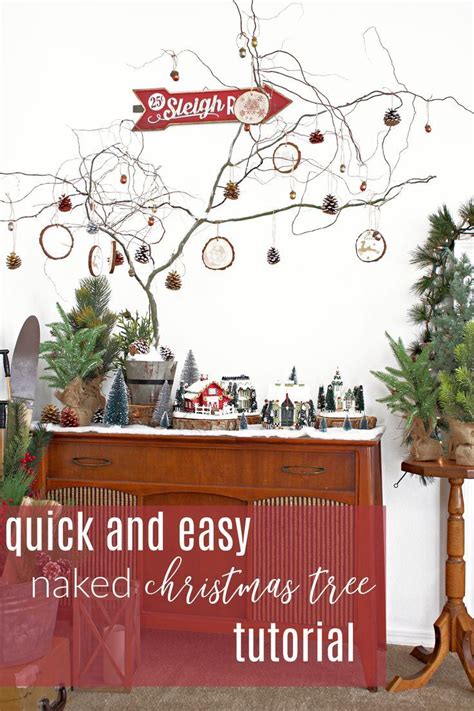 Quick And Easy Naked Christmas Tree DIY To Add The Wow Factor