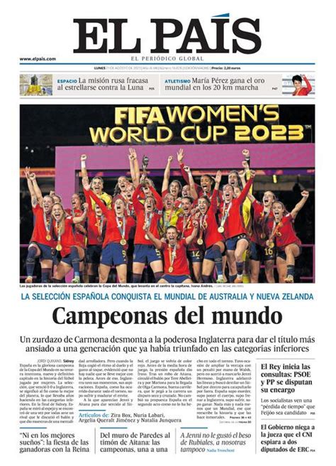 Portada de EL PAÍS del 21 08 2023