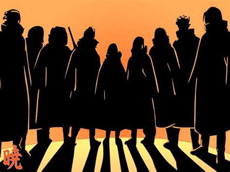 Naruto Akatsuki Silhouettes Anime Manga Art 32x24 Print Poster