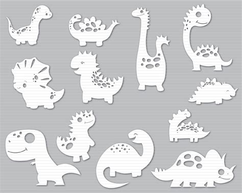 Bebé Dinosaurio Svg Paquete Bebé Dinosaurio Silueta Svg Etsy España