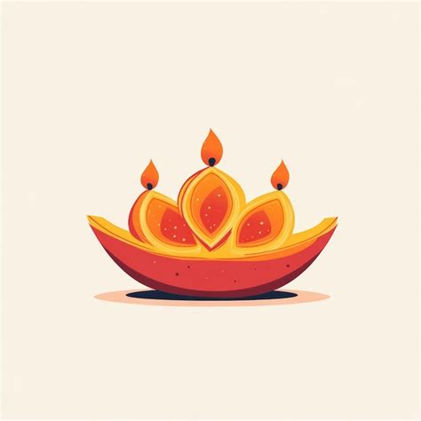 A traditional diya a symbol of light and hope with three flames burning brightly | Premium AI ...