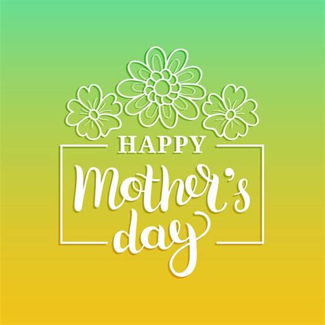 Premium Vector Happy Mothers Day Greeting Card Vector Illustration