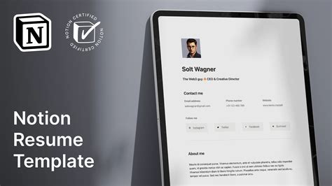 Notion Resume Template Notionhub