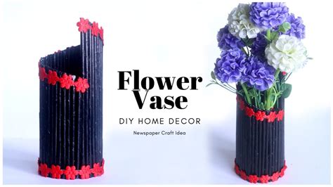 Newspaper Flower Vase Diy Home Decor Newspaper Craft Ideas