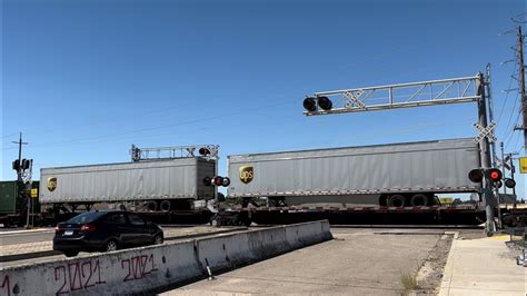 UP 7803 Z Train Intermodal South E Morada Lane Railroad Crossing