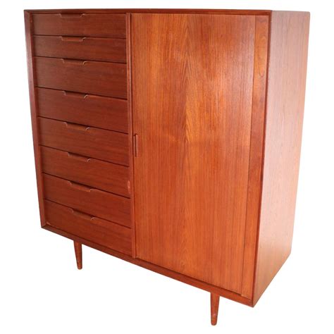 Teak Mid Century Danish Mid Century Modern Chifferobe By Falster At Stdibs