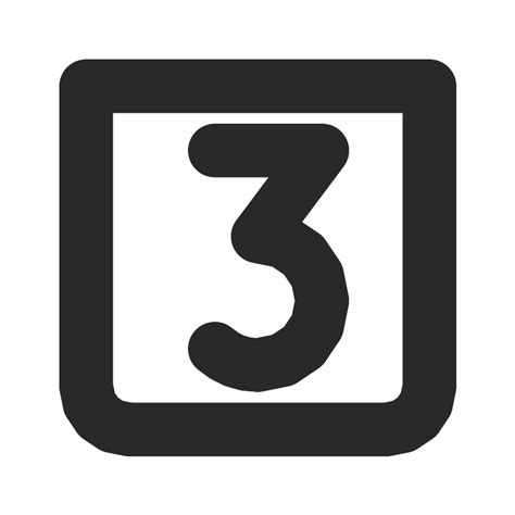 Number 3 Square Vector Svg Icon Svg Repo