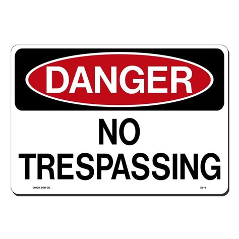 Lynch Sign 14 In X 10 In Danger No Trespassing Sign Printed On More