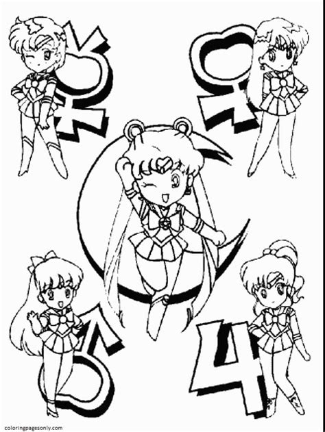 Moon Coloring Pages Sailor Moon Coloring Pages Chibi Coloring Pages