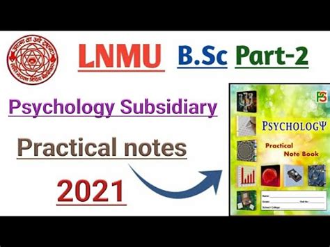 Lnmu Ba Part 2 Psychology Subsidiary Practical Notes 2021 YouTube