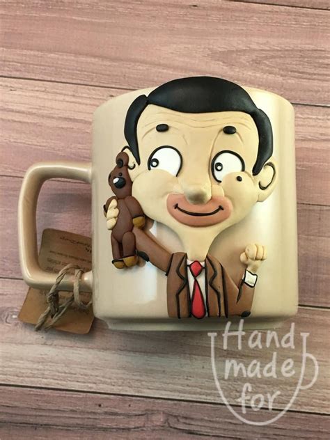 Polymer Clay Mug Mr Bean Rowan Atkinson Mug Decor Mug Etsy